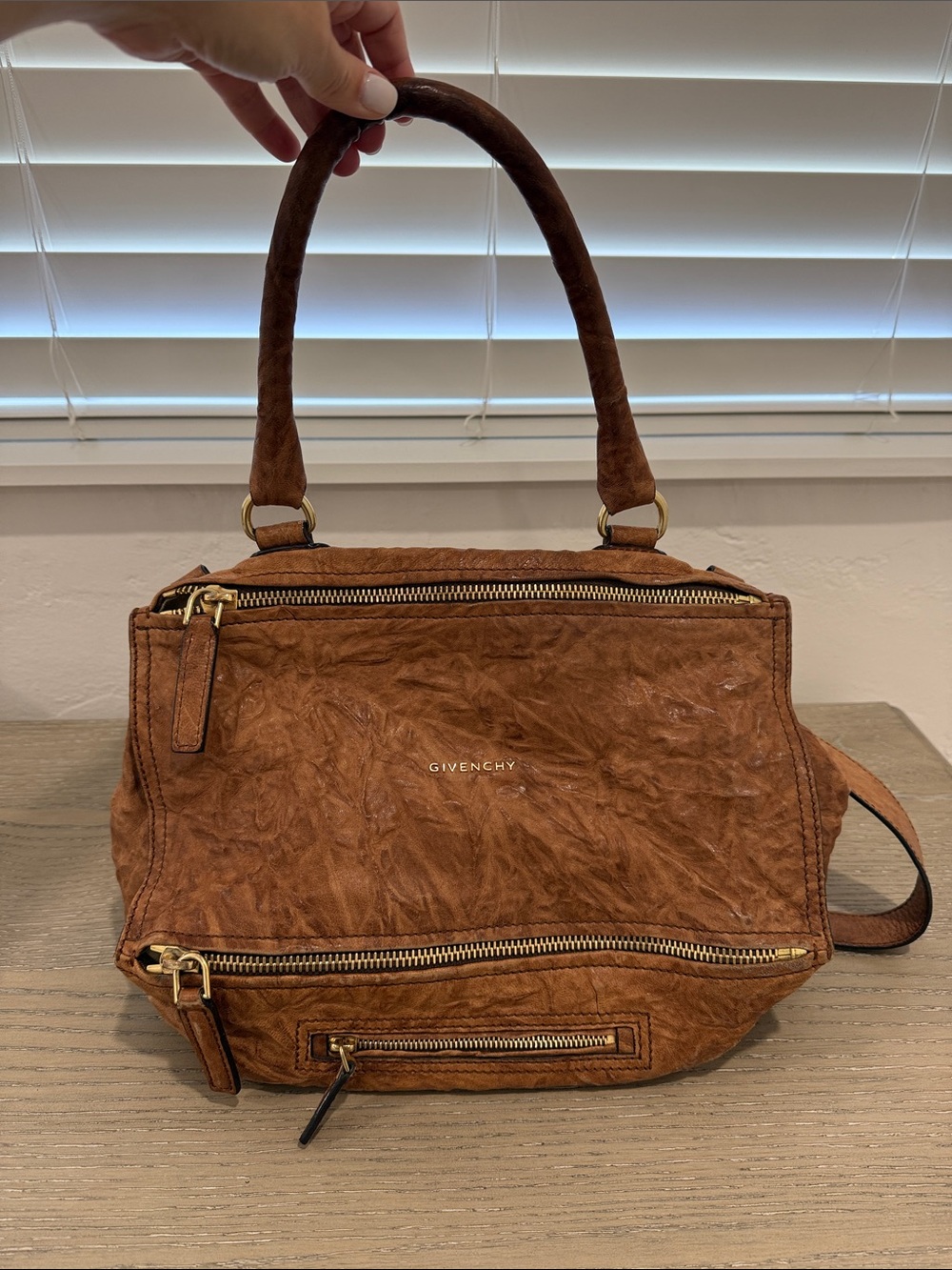 Givenchy Sheep Skin Brown Pandora Bag